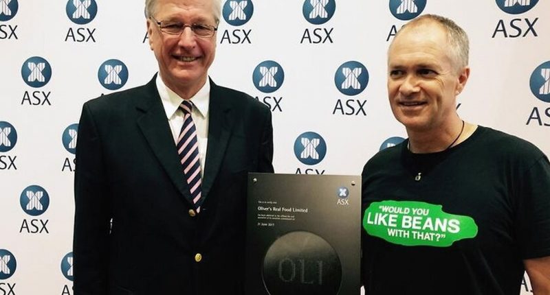 Oliver's Real Foods (ASX:OLI) - Founder & CEO, Jason Gunn (right) Former Chairman, Mark Richardson (left)