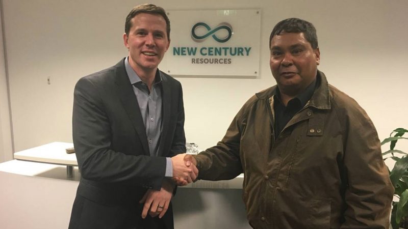 New Century Resources (ASX:NCZ) - Managing Director, Patrick Walta (left)