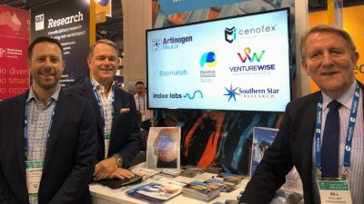 Actinogen Medical (ASX:ACW) - Chairman Geoff Brooke (middle) & CEO, Dr Bill Ketelbey (right)