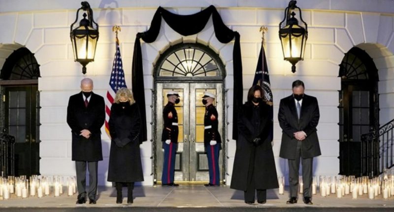 President Joe Biden, First Lady Jill Biden, Vice President Kamala Harris, and Second Gentleman Doug Emhoff