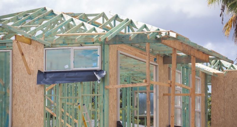 A house under construction