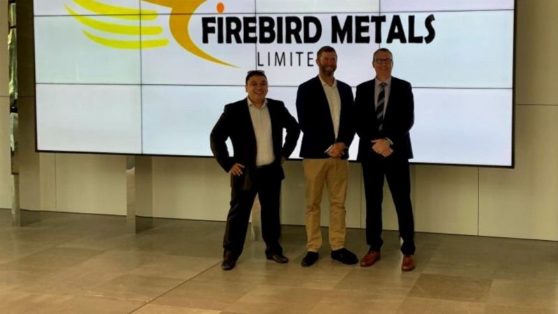 Firebird Metals (ASX:FRB) - Managing Director, Peter Allen (right), Non Executive Director, Ashley Pattison (centre) and Finance Director, Wei Li (left)