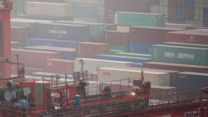 Yangshan Deep Water Port in Shanghai, China