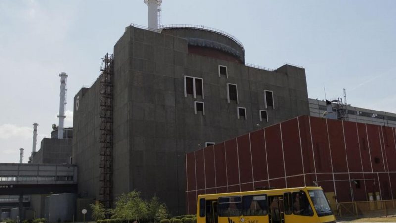 General view of the Zaporizhzhia nuclear power station in Ukraine
