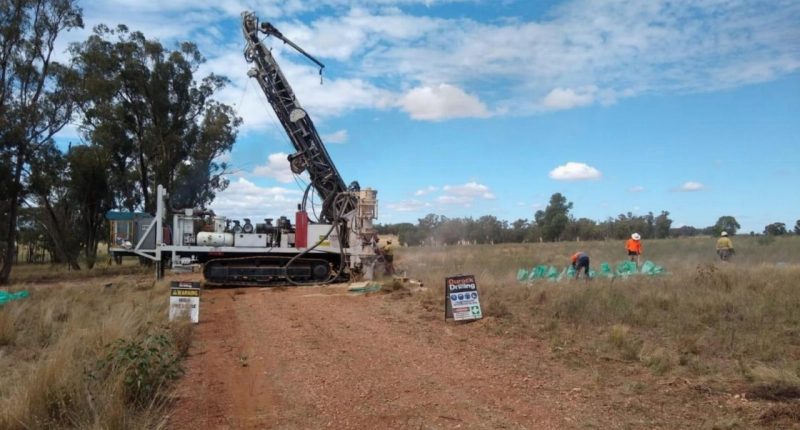 RC rig at Australian Gold and Copper Boxdale target.