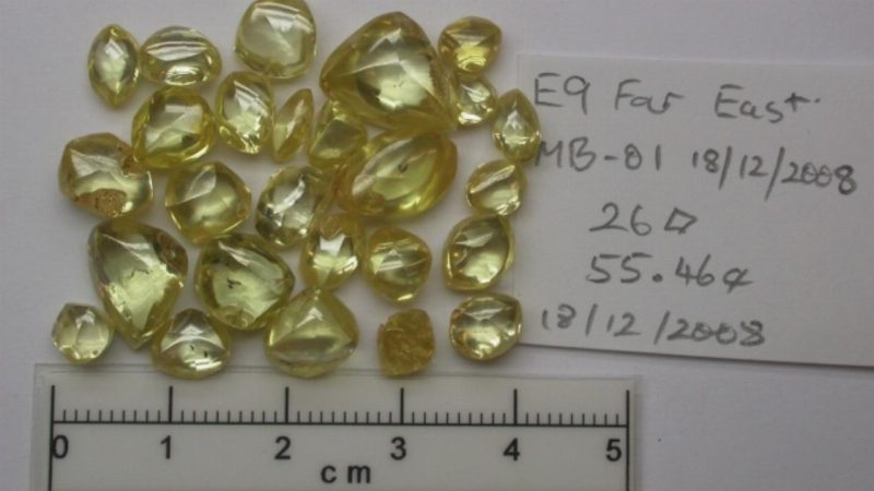 Gibb River Diamonds (ASX:GIB) Ellendale 9: Yellow Diamonds from the East Lobe (Far East Pit)