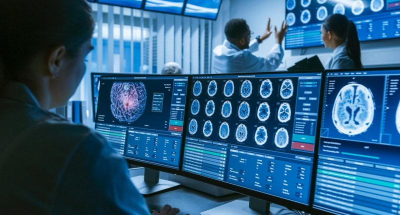 Imaging screens from Pro Medicus facilities.