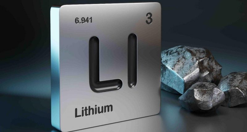 Image of the lithium element and metal.