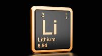 A render of the element lithium with related information.