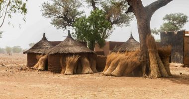 Africa village huts