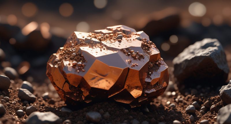 Image of a large copper nugget.