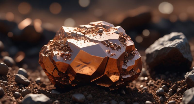 Image of a large copper nugget.