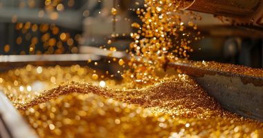 Image of gold being processed.