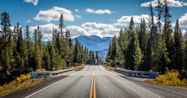 Open road Wyoming