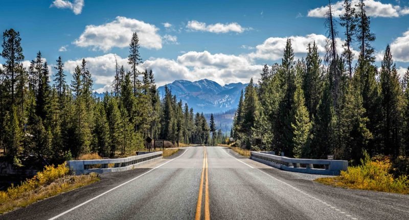 Open road Wyoming