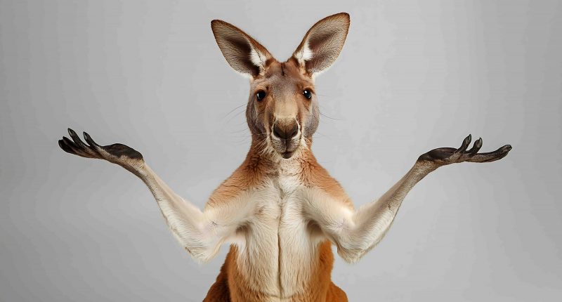 Kangaroo shrug AI