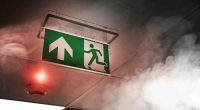 Exit sign fire concept