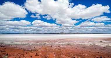 Photo of Lake Eyre panorama.