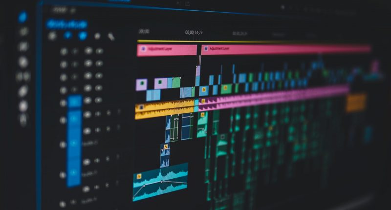 Image of video editing taking place.