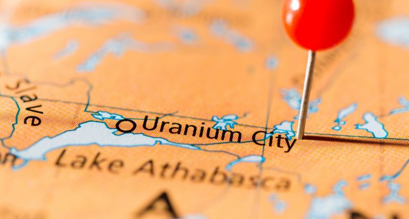 Image of a map of Uranium City