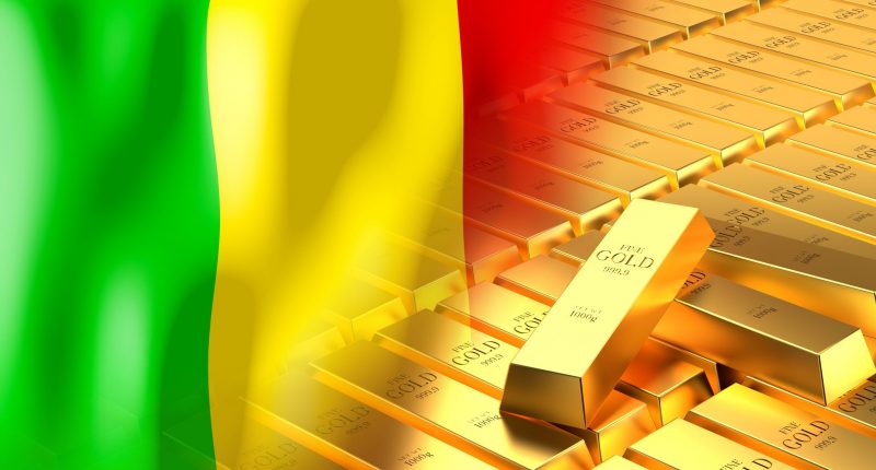 Mali flag and gold ingots