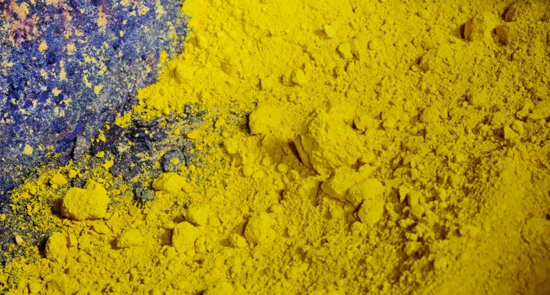 Image of yellowcake mineralisation.