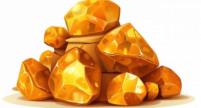 AI image of gold nuggets.