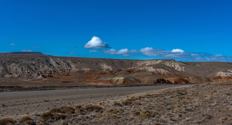 View of the landscape in Santa Cruz province, Patagonia, Argentina