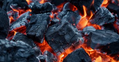 Image of coals in a fire.