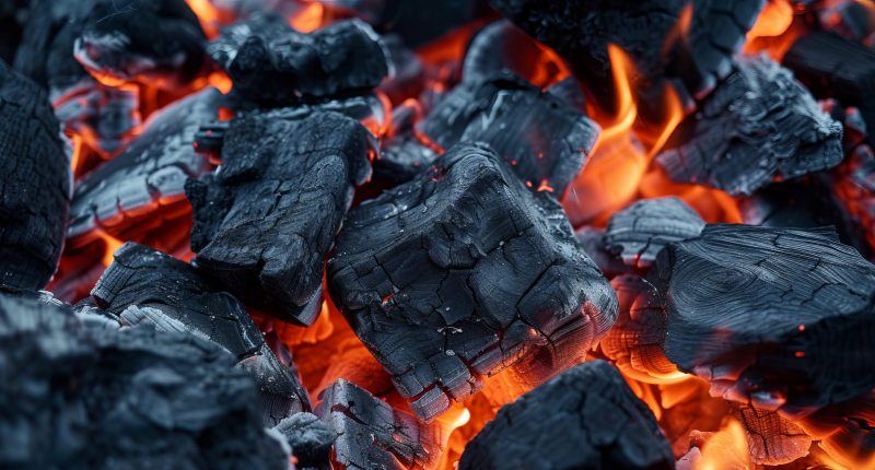 Image of coals in a fire.