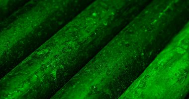 Image of steel in green light.