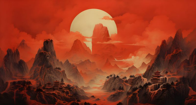 Image of a red mountain landscape