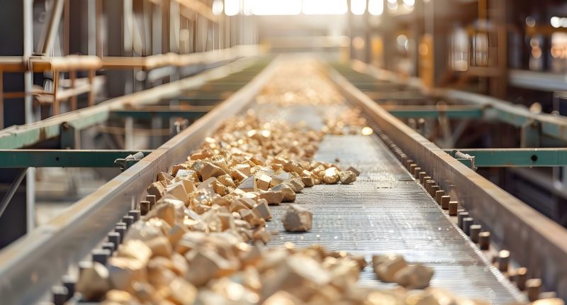 Image of gold being processed.