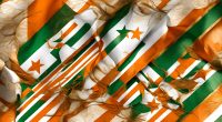 Ai gen Ivory Coast flag pattern