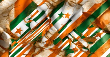 Ai gen Ivory Coast flag pattern