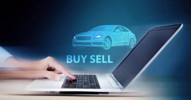 Picture showing person buying a car over the internet