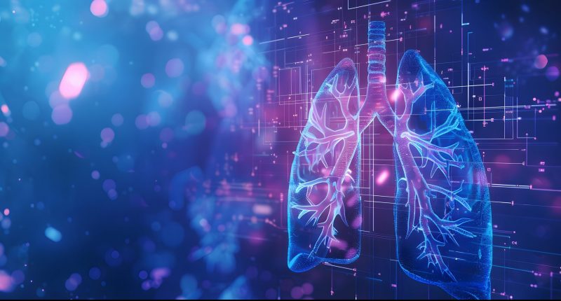 AI image of a lung cross section