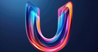 A creative illustration of the letter u composed of colorful lines.