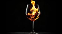 Image of a glass on fire