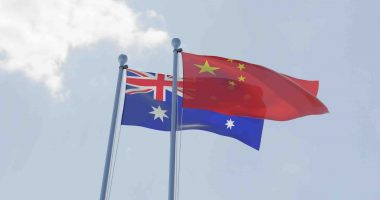 Australia China flags