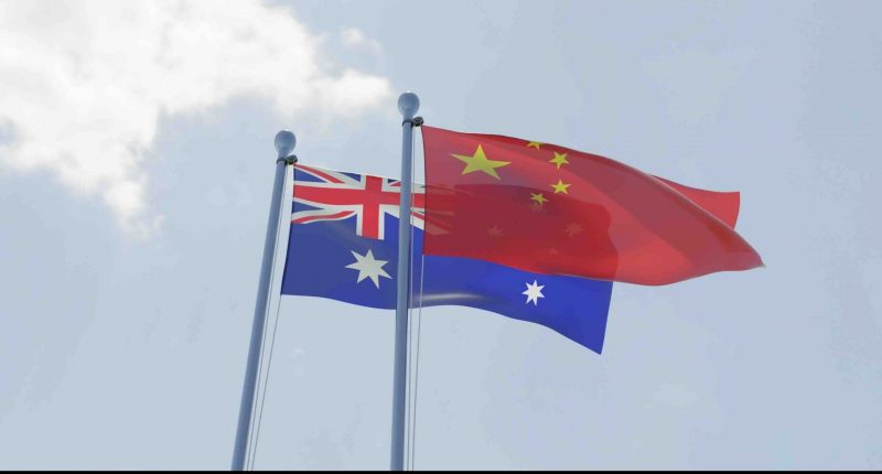 Australia China flags