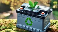 Battery recycling concept ai gen