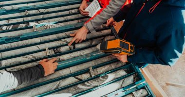 Geotechs inspect core