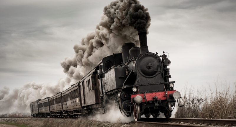 Image of a vintage steam train