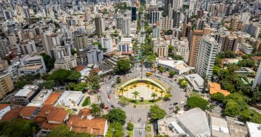 Aerial view of the city of Belo Horizonte in Minas Gerais