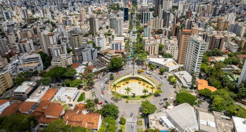 Aerial view of the city of Belo Horizonte in Minas Gerais