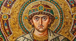 Byzantine mosaic of Justinian the Emperor