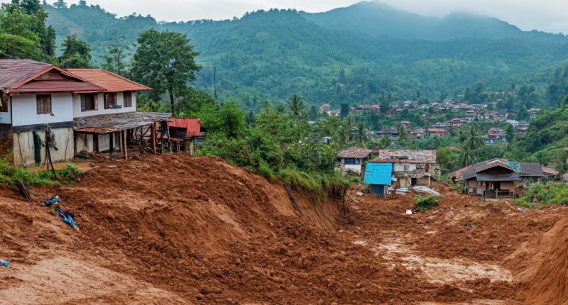 AI image of a mud slide