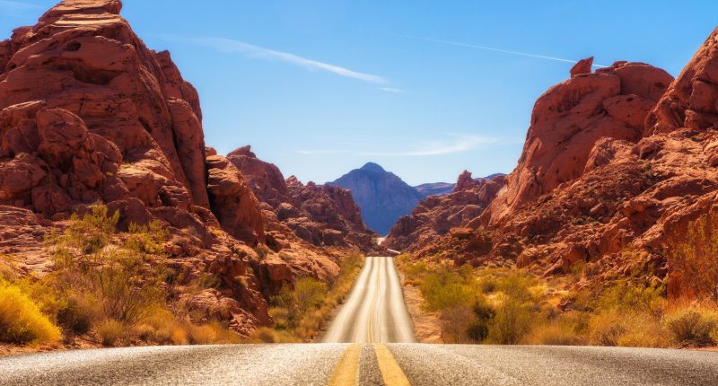 Scenic road in Nevada