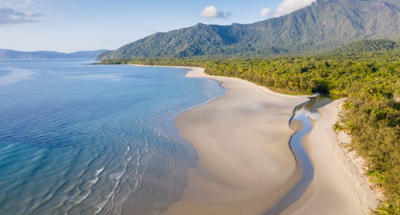 Beach in the Daintree area of north Queensland